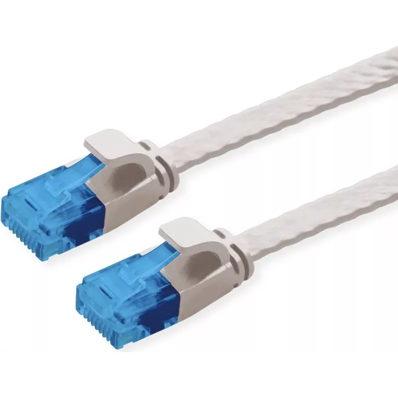 Kabel patchcord VALUE Cat.6A (klasa EA) UTP, bardzo płaski, szary, 1 m (21.99.2011)