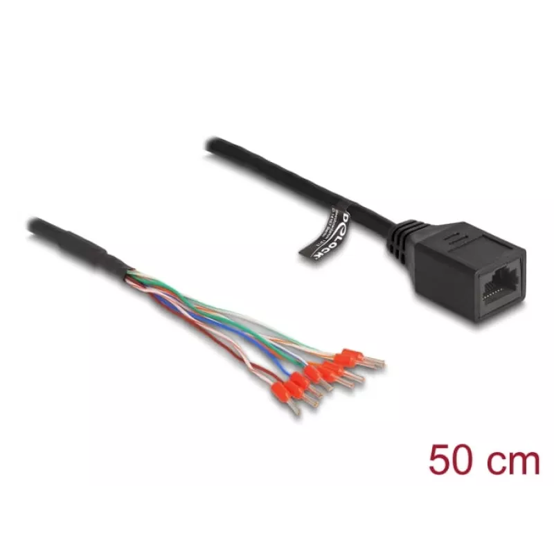 Kabel sieciowy DeLOCK 88005 RJ45 kat. 5e 0,5 m czarny