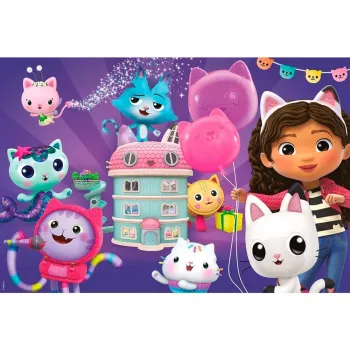 Gabby's Dollhouse: Przyjęcie urodzinowe w Domku dla lalek, Puzzle 60 elementów