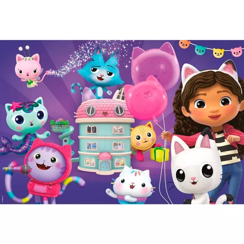 Gabby's Dollhouse: Przyjęcie urodzinowe w Domku dla lalek, Puzzle 60 elementów