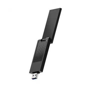 Adapter Wi‑Fi 6E USB typu A Cudy WU5400, dwuzakresowy 2x2, 2402 Mbit/s, czarny