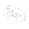 3D komoda PALAZZO BIS 151x40x75 biały matowy