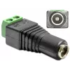 adapter złącza złącza DeLOCK 65485 DC 2.5 x 5.5 mm 2p Czarny Zielony