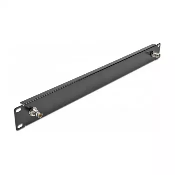 DeLOCK panel 19 cali z 2 gniazdami BNC 1U czarny