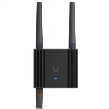 Router sieci komórkowej Ubiquiti UMR-Ultra — 4G LTE, NanoSIM, 2.4 GHz Wi‑Fi (802.11g), 2x RJ‑45, 3 zewnętrzne anteny SMA, 5–30 V DC
