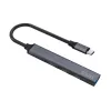 USB 3.0 4-portowy koncentrator interfejsu SAVIO AK-71 z hostem USB-C, 5000 Mbit/s, 2-letnia gwarancja