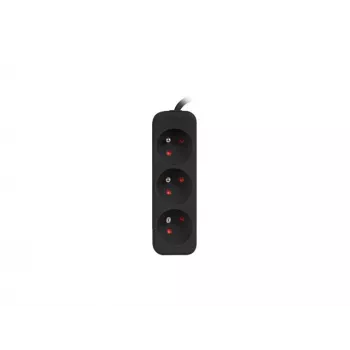 Przedłużacz LANBERG PS0-03E-0300-BK 3M Czarny 3X 230V Lanter Z Miedzi