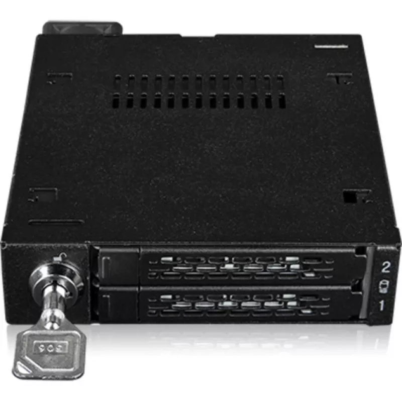 Ramka adaptera do wnęki napędu icy dock MB092VK-B na 2 szt. 6,3 cm U.2 / U.3 NVMe SSD do wnęki 3,5 cala (czarny)