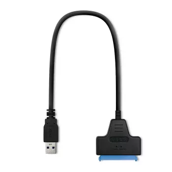 Adapter QOLTEC 51855 — zewnętrzny adapter M.2 NVMe/NGFF na USB 3.0, 10 Gb/s, do dysków 2,5 cala/M.2, czarny