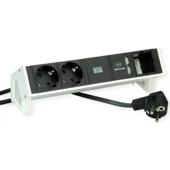 Bachmann DESK2 2xCEE7/7 1xHDMI 1x CAT6 USBCharger 2xTyp A 5.2V/2.15A (902.2281)