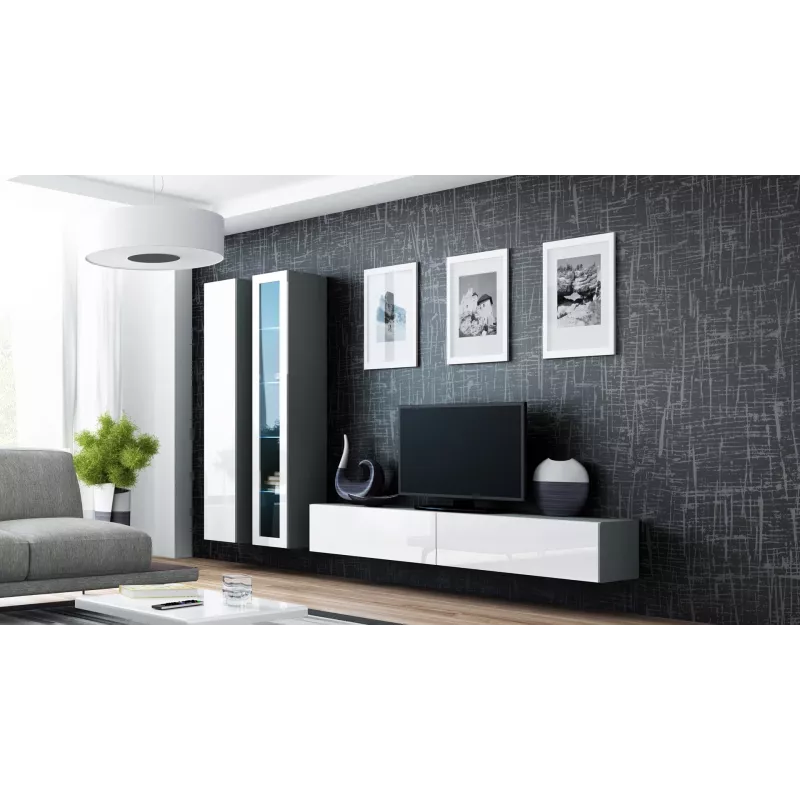 Cama pełna Szafka VIGO '180' 180/40/30 dąb sonoma/biały połysk