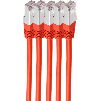 shiverpeaks BS75711-H0.5R-SET5 Kabel sieciowy czerwony 0,5 m Cat6 S/FTP (S-STP) (BS75711-H0.5R-SET5)