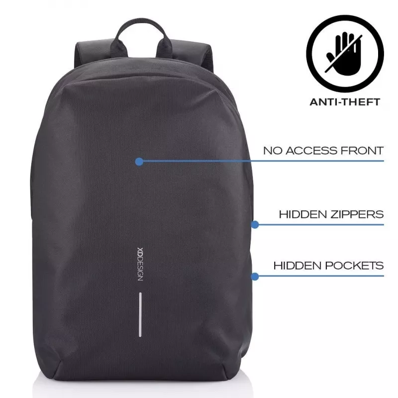 Plecak casualowy XDDESIGN Bobby Soft z komorą na notebooka 15,6 cala, 16 l, PET, czarny