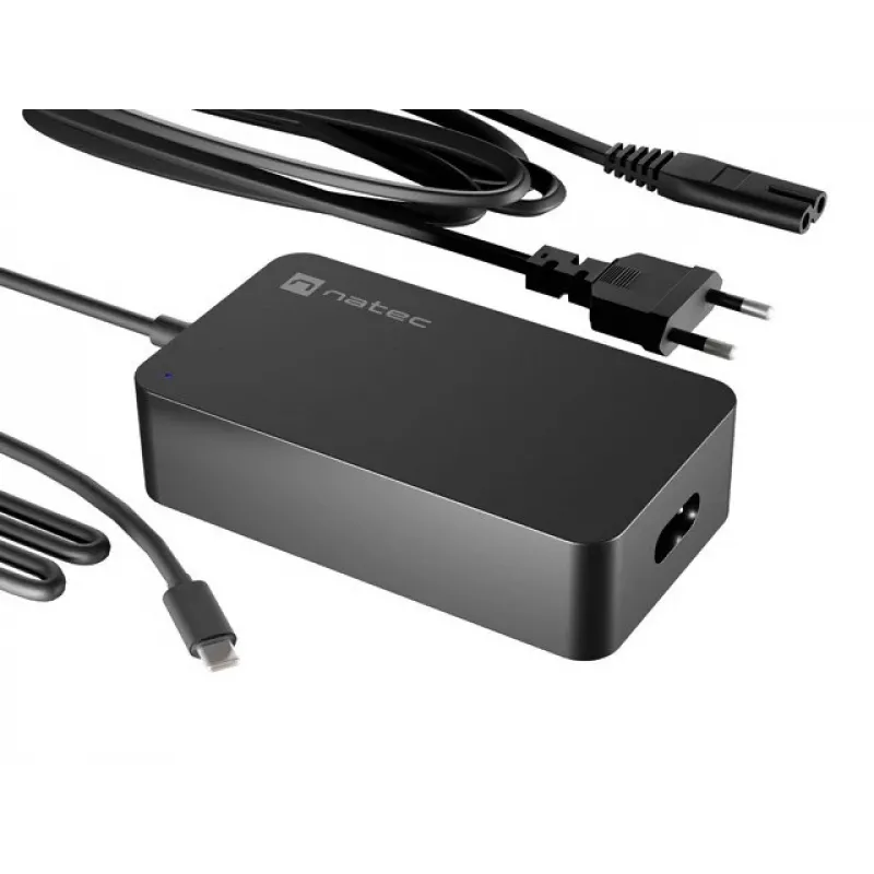 NATEC Grayling USB-C 45W zasilacz uniwersalny Czarny