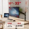 Uchwyt do monitora MACLEAN MC-135 na sprężynie gazowej do ekranów 17–32 cale, obciążenie 2–10 kg, czarny