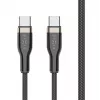 Kabel USB-C na USB-C FIXED FIXDB-CC2-BK — 2 m, 100 W, stałe, nieodłączane złącze