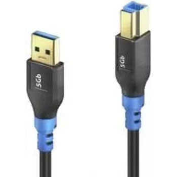 Kabel USB PureLink FI-U300-010 1m USB 3.2 Gen 1 USB A USB B Czarny Niebieski