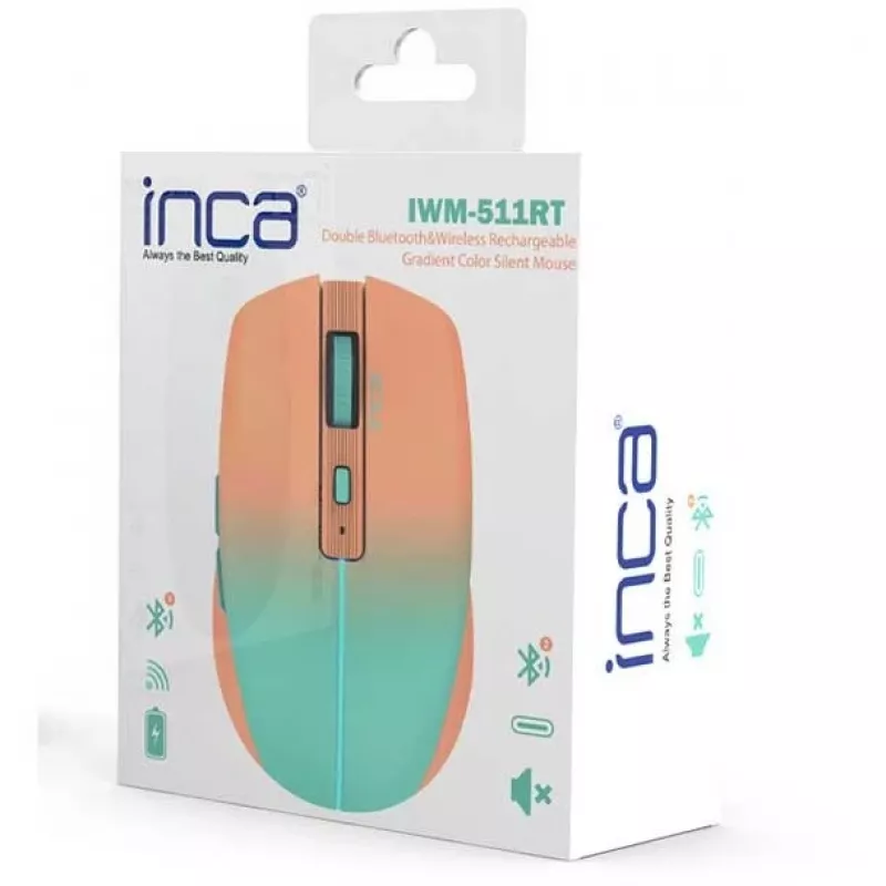 Cian Technology GmbH INCA mysz IWM-511RT Blt+Wrls RGB kolor bazowy pomarańczowy