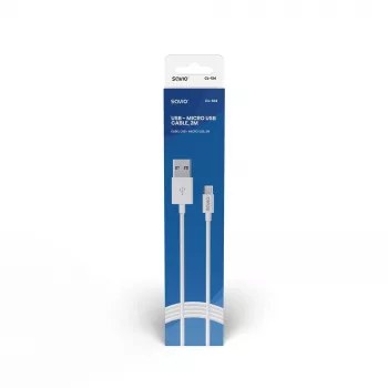Kabel USB SAVIO CL-124 USB 2.0, USB A na Micro-USB B, 2 m, biały