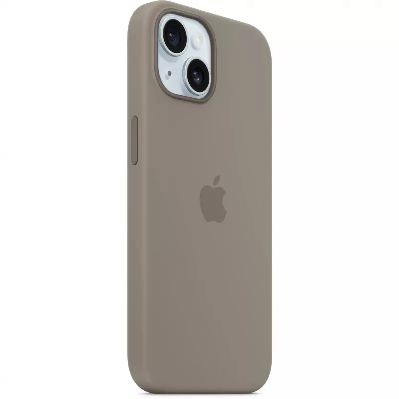 Silikonowe etui z MagSafe do iPhone 15 - clay
