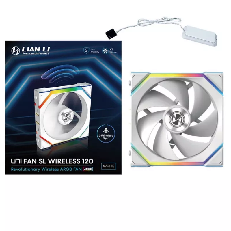 Lian Li UNI FAN SL Wireless 120 12 cm biały 28,5 dB 64,05 cfm