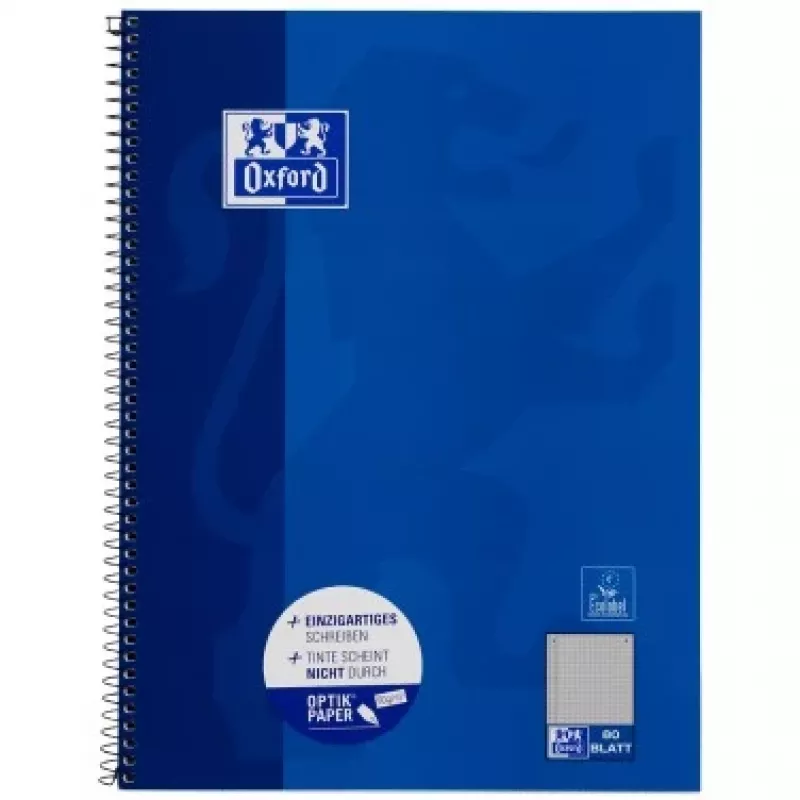 Oxford College Notes A4+ 220 x 295 mm 80 kartek w kratkę z marginesem L
