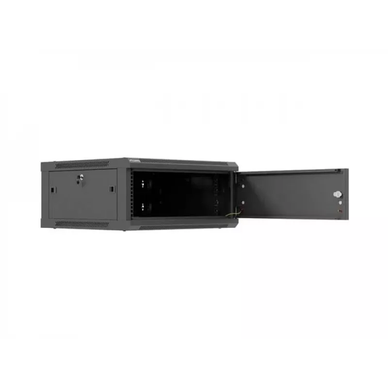 Naścienna szafa sieciowa 19 cali LANBERG 4U 600×600 mm, czarna
