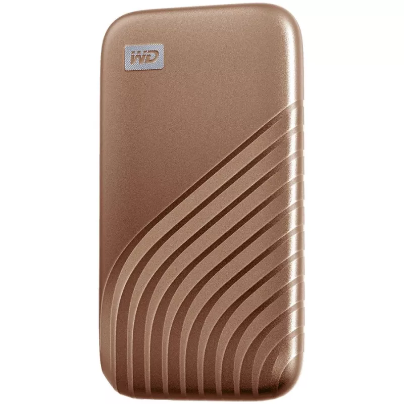 WD My Passport SSD WDBAGF0010BGD - SSD - verschlüsselt - 1 TB - extern (tragbar) - USB 3.2 Gen 2 (USB-C Steckverbinder) - 256-Bit-AES - Gold