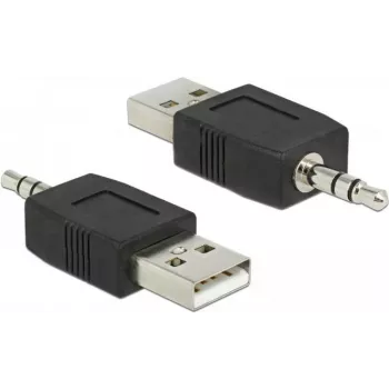 Adapter kablowy DeLOCK 66069 USB A – 3,5 mm, czarny