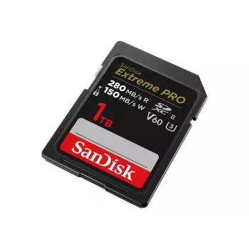 SanDisk Extreme Pro - Karta pamięci flash - 1TB - Klasa wideo V60 / UHS-II U3 / Class10 - SDXC UHS-II (SDSDXEP-1T00-GN4IN)