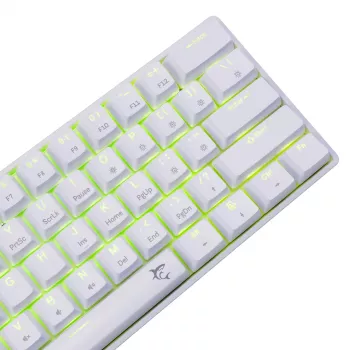 Przewodowa klawiatura mechaniczna White Shark Shinobi-2 (GK-004221) — niebieskie przełączniki, biała, układ US