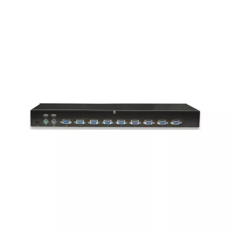 Intellinet 8-Port Rackmount KVM Switch, Combo USB + PS/2, On-Screen Display, Cables included (Euro 2-pin plug)