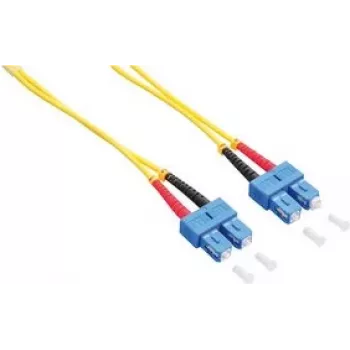 LogiLink - Kabel krosowy - SC jednomodowy (M) do SC jednomodowy (M) - 1 m - światłowodowy - dupleks - 9/125 mikrometra - OS2 - bezhalogenowy - żółty