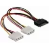 SATA 15pin na 2x 4pin Molex żeński 20cm DeLOCK 65159