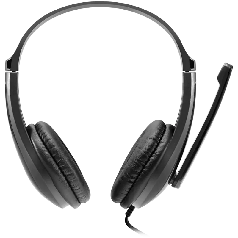 Słuchawki komputerowe CANYON HSC-1 z mikrofonem, płaski kabel 2m, czarne