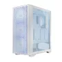 Obudowa PC LOGIC Dart Pro Midi ARGB biała — Midi Tower, ATX, 456×200×385 mm, maks. GPU 34 cm, wysokość chłodzenia CPU 155 mm, 3x120 mm przód + 1x120 mm tył, USB 3.0 x2, USB-C x1