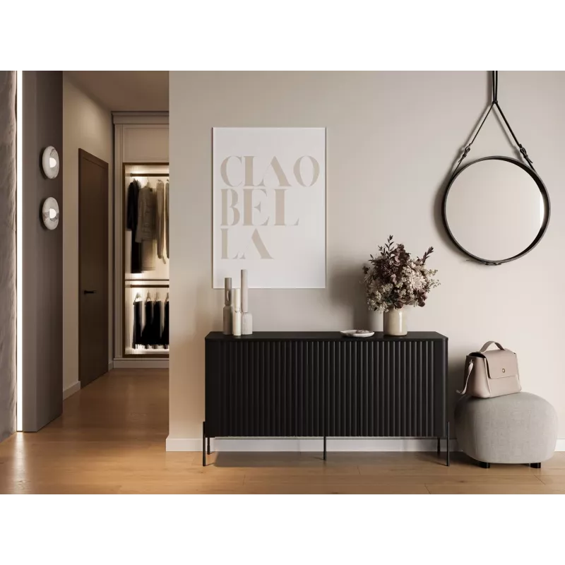 Cama VERA komoda 150x40x80 czarny matowy