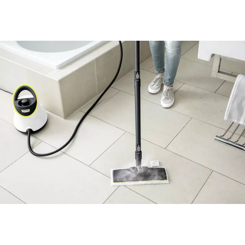 Cylindryczny odkurzacz parowy Kärcher SC 2 Deluxe 1500 W, 1 L, 3,2 bar, regulowana para, wąż 2,2 m