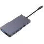 Adapter USB Type-C - 2x HDMI, VGA, LAN, 3x USB Type-A, SD, TF, USB Type-C PD100W, Aux