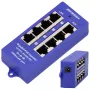 PoE Injector Extralink Gigabit 4-Port, 4x 1000Mb/s RJ45, 48V, niebieski/czarny