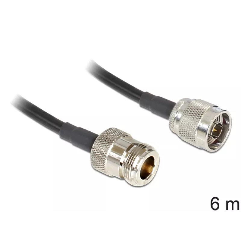 Kabel koncentryczny LMR195 DeLOCK 88683 6 m czarny