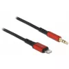 Delock - Kabel Lightning auf Kopfhöreranschluss - Lightning männlich zu mini-phone stereo 3,5 mm männlich - 50cm - Schwarz, Rot (86586)