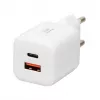 Ładowarka USB IBOX ILUC42W 42W (maks. 33W), 1×USB-C PD3.0, 1×USB-A QC3.0, 100–240V, biała