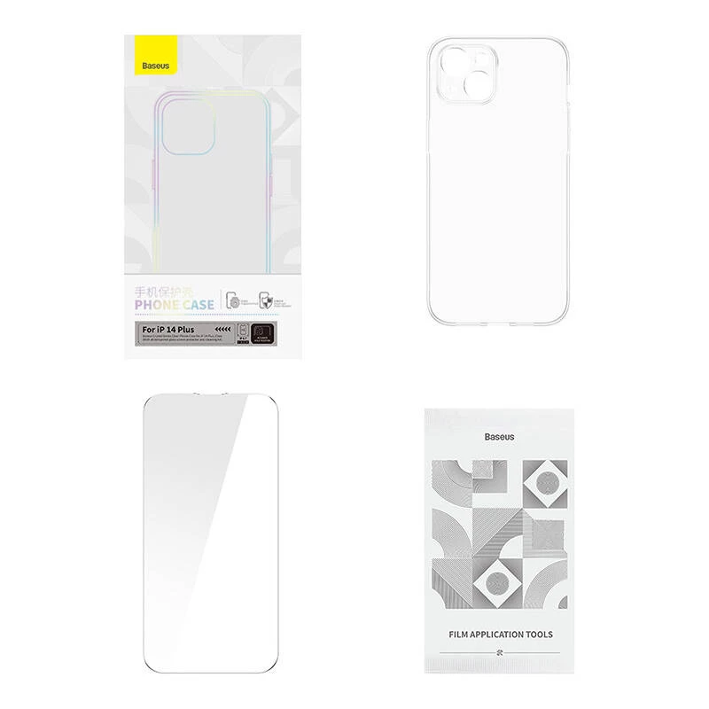Etui Baseus Crystal Series Magnetic na iPhone 14 Plus + szkło hartowane