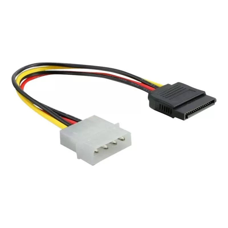 Kabel zasilający SATA HDD DeLOCK B40160100 4-pin męski prosty 0,12m