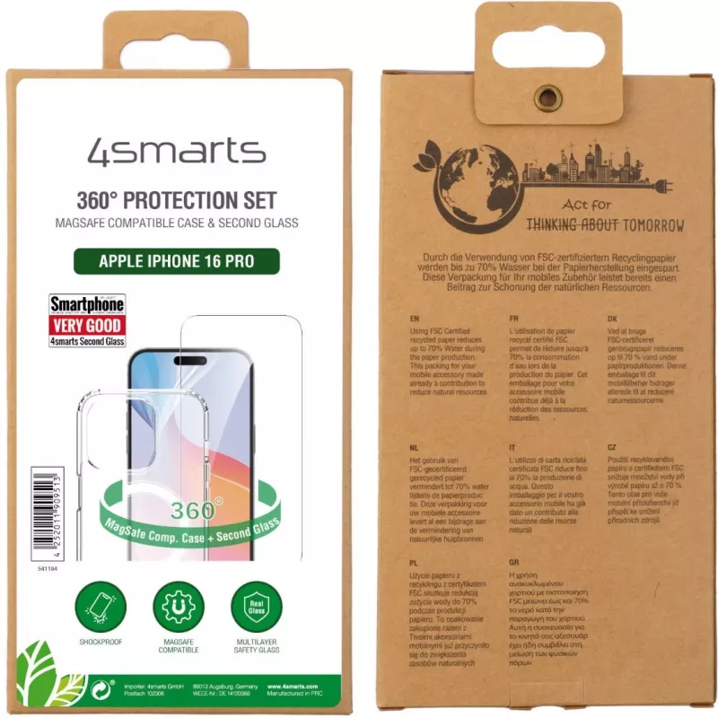 Cover 4smarts iPhone 16 Pro 16 cm (6.3 inch) Transparent