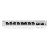 Przełącznik zarządzalny L2 Zyxel GS1200-10v3 — 8x Gigabit (10/100/1000), 20 Gb/s, MAC 4000, biurkowy, szary