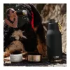 Asobu - Dog Bowl Buddy - Edelstahlflasche mit 2 Näpfen Schwarz