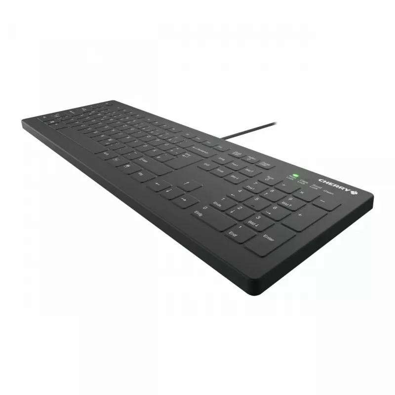 Klawiatura CHERRY AK-C8112 Medical USB QWERTZ Niemiecka Czarno-Biała Pełnowymiarowa