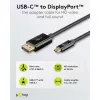 Kabel Goobay USB-C na DisplayPort - pozłacane złącza, rozdzielczości Ultra HD do 4K @ 60 Hz, adapter Thunderbolt 3/4 typu C na DP, kompatybilny z